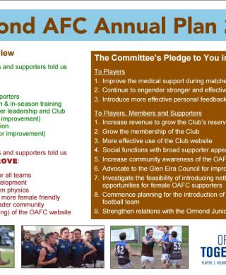 New Committee, New Annual Plan