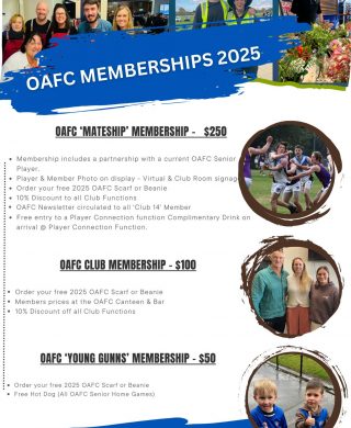 OAFC MEMBERSHIPS 2025